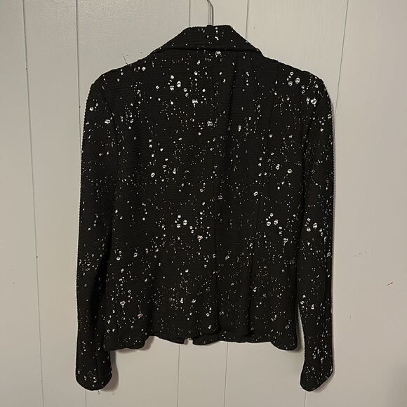 Ciara Sunwoo Black Metallic Splatter Jacket Size Small - Picture 2 of 3
